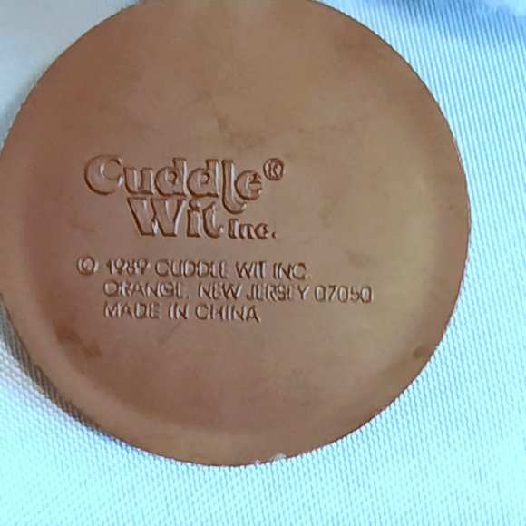 Vintage 1989 Cuddle Wit White Dog Puppy Cloth Outfit Stuffed Plush Toy 10" - Picture 10 of 10